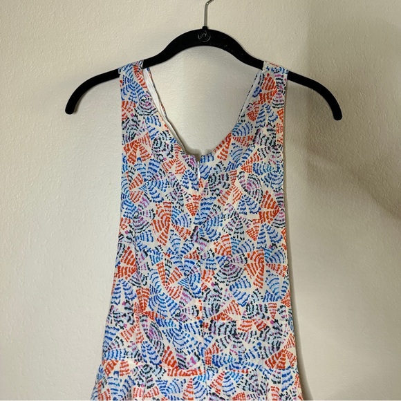 WILLA STORY white printed asymmetrical tiered ruffle Mia midi dress M NEW - Picture 8 of 10